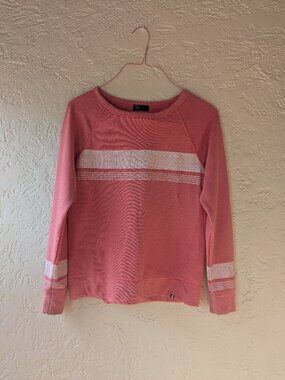 Gap pullover w/graphic stripes wrist & chest rose color